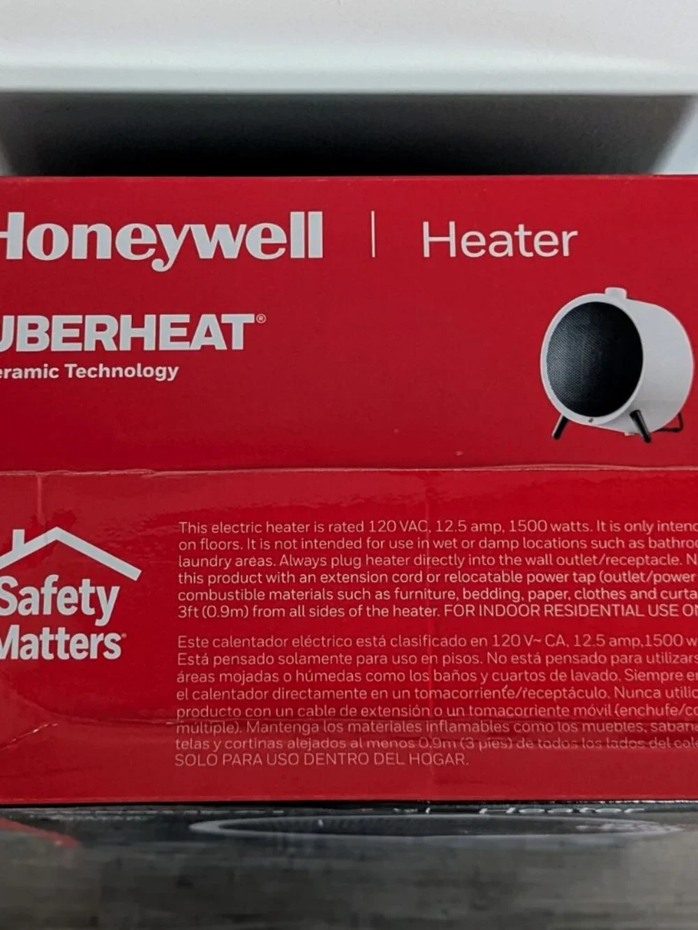 Honeywell UberHeat Ceramic Personal Heater - White, HCE200W - Picture 4 of 5